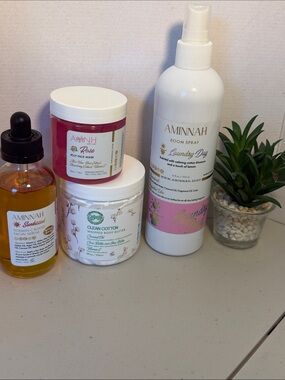 #18 Aminnah and Dill Picky Body Bundle
Serum
Body Butter 
Face Mask 
Room Spray